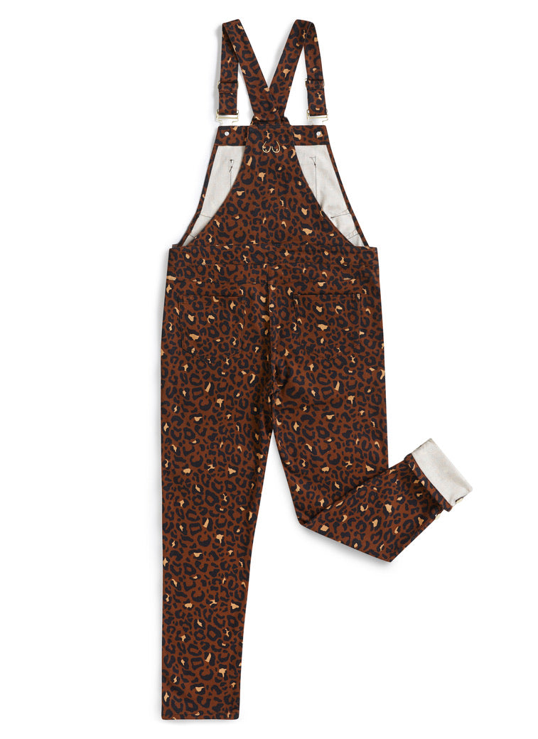 Sustainable || Handmade in the UK | Dungarees | Maternity and beyond | Wild Leopard Print | Gold details