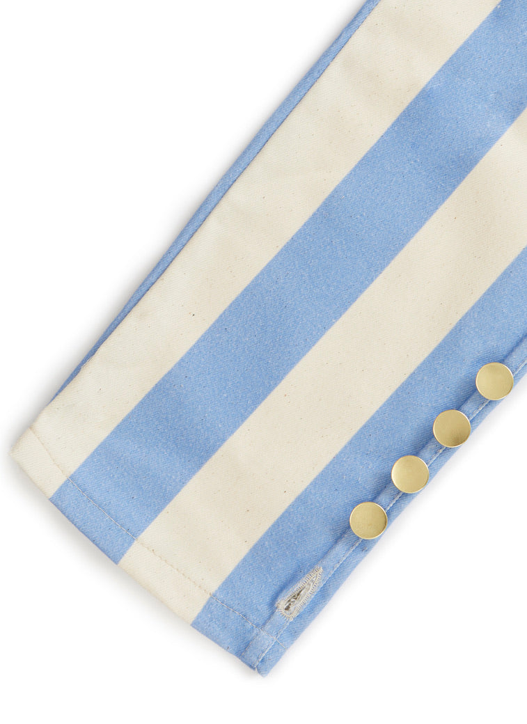 Sustainable || Handmade in the UK | Dungarees | Maternity and beyond | Stripy | Blue | Summer | spring