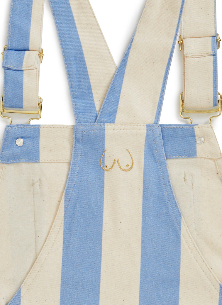 Sustainable || Handmade in the UK | Dungarees | Maternity and beyond | Stripy | Blue | Summer | spring