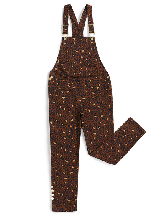 Sustainable || Handmade in the UK | Dungarees | Maternity and beyond | Wild Leopard Print | Gold details